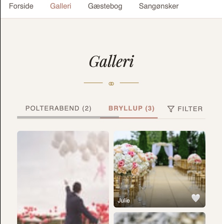 Galleri med gæsternes billeder