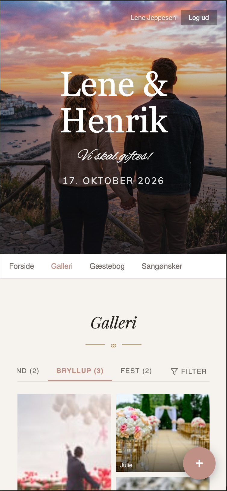Galleri med gæsternes billeder