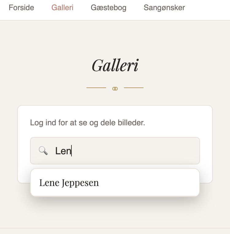 Gæst finder sit eget navn på listen