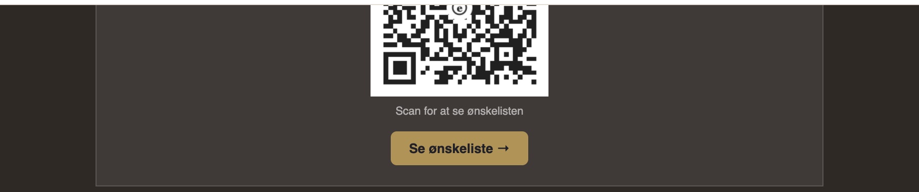 QR-kode til ønskeliste